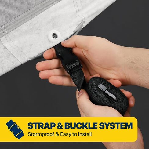 أغطية جلد مانعة للتسرب، غطاء سيارات الدفع الرباعي عالي التحمل، قماش PEVA مقاوم للماء مع طبقة قطنية، أشرطة مقاومة للرياح، حماية من الأشعة فوق البنفسجية، مقاسات عالمية (201 بوصة - 206 بوصة طول × 75 بوصة ارتفاع) in Kuwait