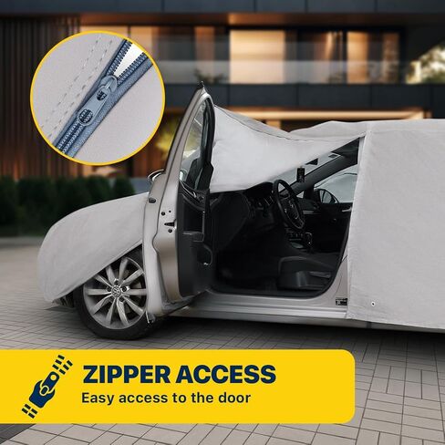 أغطية جلد مانعة للتسرب، غطاء سيارات الدفع الرباعي عالي التحمل، قماش PEVA مقاوم للماء مع طبقة قطنية، أشرطة مقاومة للرياح، حماية من الأشعة فوق البنفسجية، مقاسات عالمية (201 بوصة - 206 بوصة طول × 75 بوصة ارتفاع) in Kuwait