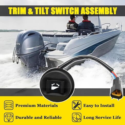 Trim & Tilt Switch Assy Compatible with Yamaha Outboard 2 Stroke 115-225 HP 1990-2005, Replace for 6R3 82563 00 6R3-82563-01-00 in Kuwait