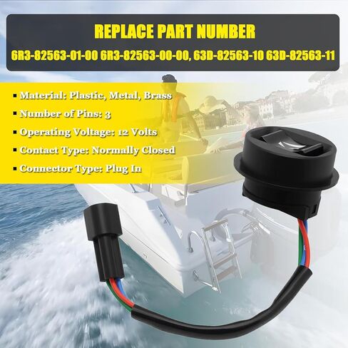 Trim & Tilt Switch Assy Compatible with Yamaha Outboard 2 Stroke 115-225 HP 1990-2005, Replace for 6R3 82563 00 6R3-82563-01-00 in Kuwait