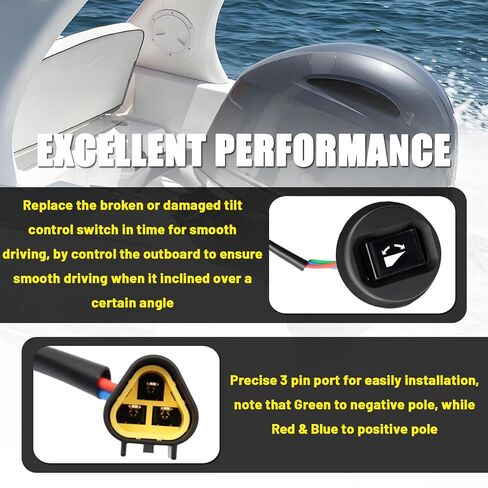 Trim & Tilt Switch Assy Compatible with Yamaha Outboard 2 Stroke 115-225 HP 1990-2005, Replace for 6R3 82563 00 6R3-82563-01-00 in Kuwait