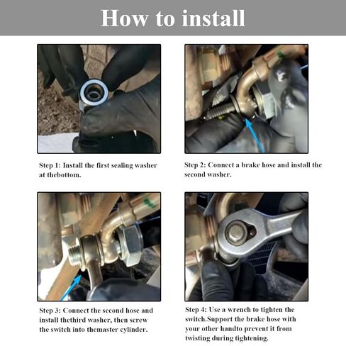 مفتاح ضغط الفرامل لبولاريس رينجر XP 1000 2019-2024 RZR 2016-2021 يستبدل بولاريس 4014262 4081117 (مع 4 قطعة أختام خط الفرامل) in Kuwait