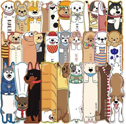 30PCS Bookmarks for Kid Cute Dog Bookmarks Animal Theme，Funny Bookmark for Men,Women, Book Lovers,Page Markers for Students Teachers Reading,DIY Art Decoration Cards，Romance Reader Present Handmade in Saudi Arabia
