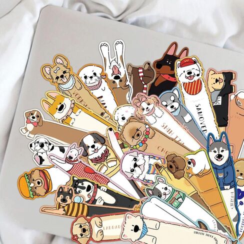 30PCS Bookmarks for Kid Cute Dog Bookmarks Animal Theme，Funny Bookmark for Men,Women, Book Lovers,Page Markers for Students Teachers Reading,DIY Art Decoration Cards，Romance Reader Present Handmade in Saudi Arabia