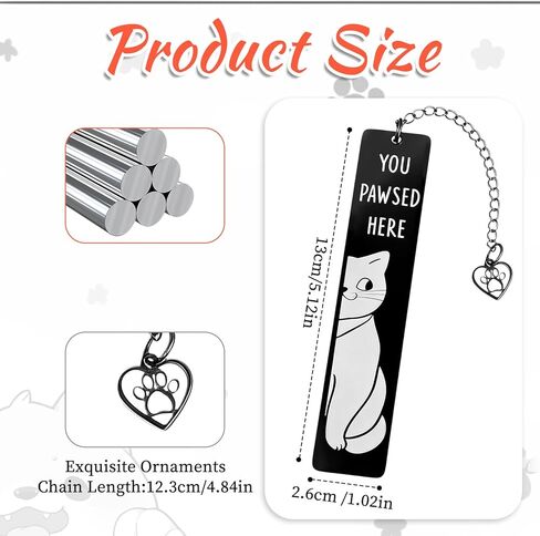 Cute Cat Bookmark, Cat Book Lover Gifts for Women Men, Funny Cat Gifts for Friends Coworkers, Birthday Gift for Book Lovers, Christmas Stocking Stuffers for Book Reading Bookish Gifts in Saudi Arabia