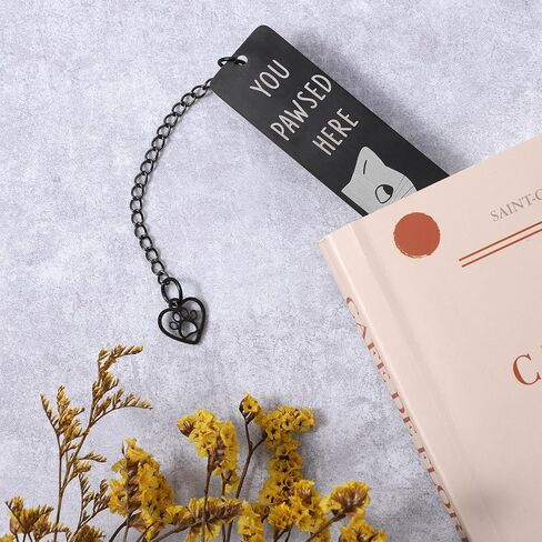 Cute Cat Bookmark, Cat Book Lover Gifts for Women Men, Funny Cat Gifts for Friends Coworkers, Birthday Gift for Book Lovers, Christmas Stocking Stuffers for Book Reading Bookish Gifts in Saudi Arabia