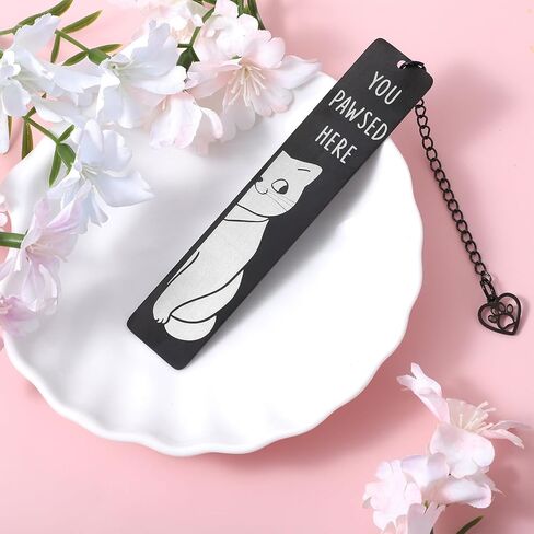 Cute Cat Bookmark, Cat Book Lover Gifts for Women Men, Funny Cat Gifts for Friends Coworkers, Birthday Gift for Book Lovers, Christmas Stocking Stuffers for Book Reading Bookish Gifts in Saudi Arabia