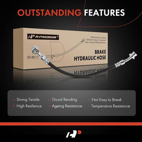 خرطوم هيدروليكي لفرامل الراكب الخلفي A-Premium متوافق مع موديلات مختارة من Kia - Optima 2014 2015 2016 - استبدال # 587382T700 in Saudi Arabia