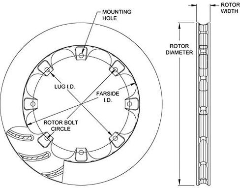 Wilwood Rotor Spec-37 8bt 11.75 x 1.00 16 Vane LH in Saudi Arabia