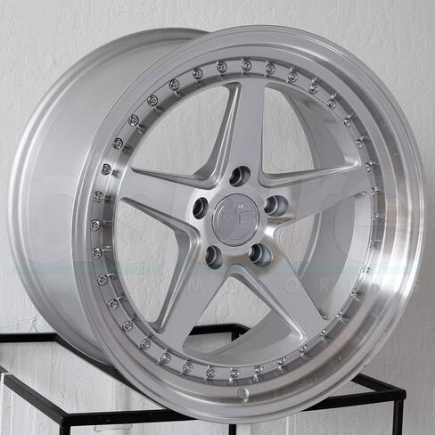 Aodhan DS-05 Custom Wheel - 18x8.5, 35 Offset, 5x100 Bolt Pattern, 73.1mm Hub - Silver with Machined Face Rim in Kuwait