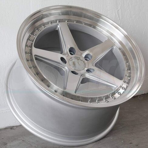 Aodhan DS-05 Custom Wheel - 18x8.5, 35 Offset, 5x100 Bolt Pattern, 73.1mm Hub - Silver with Machined Face Rim in Kuwait