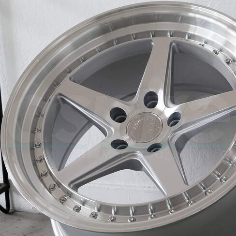 Aodhan DS-05 Custom Wheel - 18x8.5, 35 Offset, 5x100 Bolt Pattern, 73.1mm Hub - Silver with Machined Face Rim in Kuwait