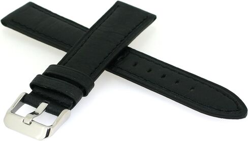 Tech Swiss Watch Strap Genuine Oil Treated Leather Black Band 14 millimeters in Kuwait