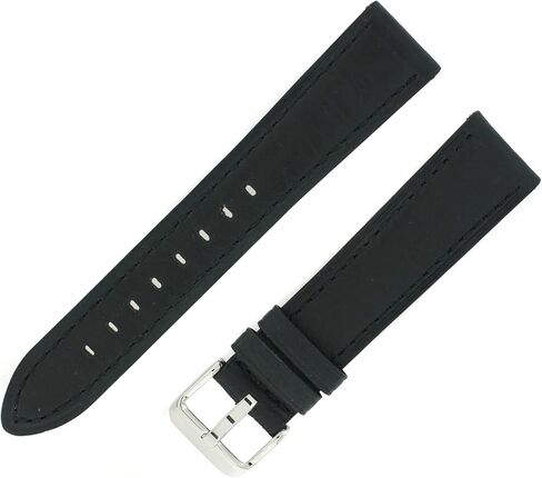 Tech Swiss Watch Strap Genuine Oil Treated Leather Black Band 14 millimeters in Kuwait
