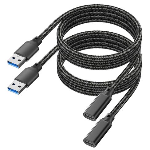 كابل USB 3.0 إلى Micro B بطول 6 أقدام 2 حزمة، سلك USB من النوع A إلى Micro B ذكر إلى ذكر مع موصل مطلي بالذهب متوافق مع القرص الصلب وSamsung Galaxy S5 وNote 3 والكاميرا والمزيد in Saudi Arabia