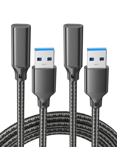 كابل USB 3.0 إلى Micro B بطول 6 أقدام 2 حزمة، سلك USB من النوع A إلى Micro B ذكر إلى ذكر مع موصل مطلي بالذهب متوافق مع القرص الصلب وSamsung Galaxy S5 وNote 3 والكاميرا والمزيد in Saudi Arabia