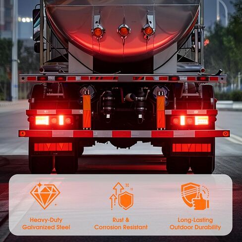 Lonffery Trailer Light Bracket 2PC، تركيب دعامة إضاءة من الفولاذ المجلفن على شكل حرف L، مناسب عالميًا للمقطورات والقوارب والبضائع والمركبات الترفيهية - تركيب دعامة إضاءة للمقطورة in Kuwait