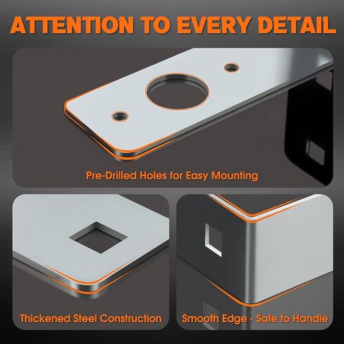 Lonffery Trailer Light Bracket 2PC، تركيب دعامة إضاءة من الفولاذ المجلفن على شكل حرف L، مناسب عالميًا للمقطورات والقوارب والبضائع والمركبات الترفيهية - تركيب دعامة إضاءة للمقطورة in Kuwait