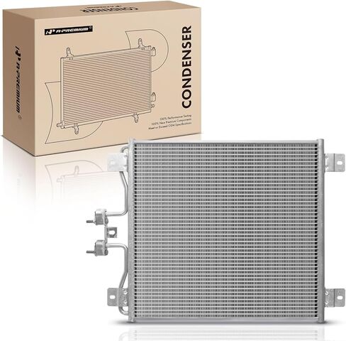 A-Premium Air Conditioning A/C Condenser Compatible with Ford F650 2001-2007, F750 2004-2007 & International Harvester 2674 1996, 4900 1991, 7300 2003-2007, 7400, 7500, 7600, 7700, 5600i 9100i SBA in Saudi Arabia