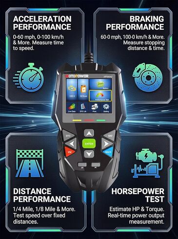 MOTOPOWER 4 in 1 Code Reader Car Diagnostic Scan Tool Oil Maintenance Reset, Battery Test, Performance Test with Lifetime Update in Kuwait