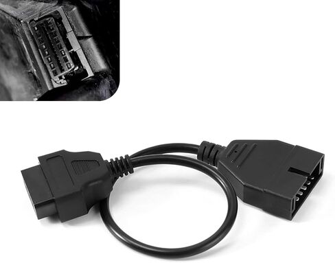 موصل الماسح الضوئي obd1، 1 قطعة 12 دبوس إلى كابل محول obd1 إلى obd2، أداة تمديد تشخيصية 40 سم لقراءة بيانات السيارة، متوافقة مع معظم السيارات in Kuwait