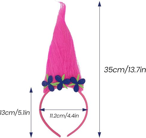 Wildarms Troll Headband with Fluffy Mane & Shamrock – Halloween Cosplay Party headband for Adults Teens in Kuwait