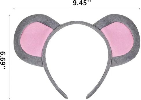 JOYFISCO عصابة رأس على شكل آذان الفأر لطيف على شكل آذان الفأر عصابة رأس على شكل حيوان زي تنكري لعيد الهالوين in Kuwait