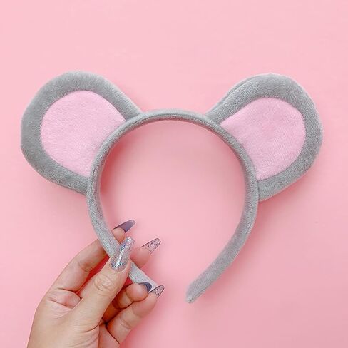 JOYFISCO عصابة رأس على شكل آذان الفأر لطيف على شكل آذان الفأر عصابة رأس على شكل حيوان زي تنكري لعيد الهالوين in Kuwait