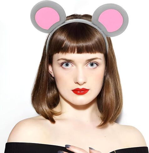 JOYFISCO عصابة رأس على شكل آذان الفأر لطيف على شكل آذان الفأر عصابة رأس على شكل حيوان زي تنكري لعيد الهالوين in Kuwait