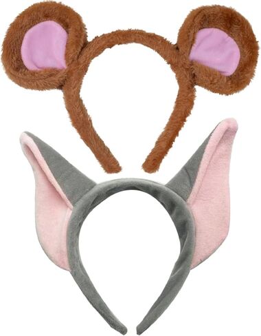 Kirei Sui 2-Piece Adults Mouse & Cat Ears Headband Costume for Halloween Christmas Party Accessories in Saudi Arabia