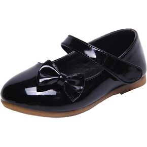 WUIWUIYU Flower Girls Princess Casual Mary Janes Ballet Flats Cute Bowknot Back to School Uniform Wedding Dress Shoes in Kuwait