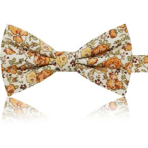 Floral Bow Ties for Men, Pre-tied Cotton Bowties Men Flower Printed Mens Bow Tie for Wedding Party Graduation Casual in Kuwait