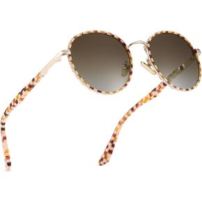 نظارات شمسية مستقطبة دائرية كلاسيكية للنساء، ظلال عتيقة للحماية من الأشعة فوق البنفسجية 400، إطار معدني خفيف الوزن من الأسيتات in Kuwait