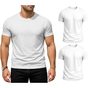 Men’s Solid Pure Cotton Half Sleeve T-Shirts (Pack of 2), Classic Crew Neck Soft & Comfortable Everyday Wear in Saudi Arabia