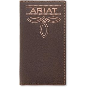 ARIAT Men's Bug Stitch Rodeo Wallet with Embossed Patch in Saudi Arabia