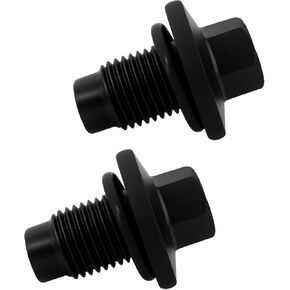 2-حزمة M14 × 1.5 سدادة تصريف وعاء الزيت ذات الحافة المتوافقة مع موديلات جيب رانجلر، بديل لمسمار تصريف الزيت 6506214AA لمحركات 4.0 لتر، يستبدل 090-115 090-938CD 65324 653116US 1013938 6507741AA in Kuwait