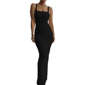 فستان نسائي صيفي طويل من Ulovmi بمقاس نحيف مثير وحزام سباغيتي وحفلات الكوكتيل in Kuwait