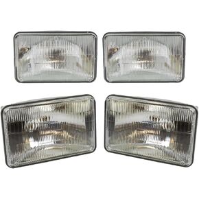مجموعة المصابيح الأمامية المكونة من 4 قطع من جانب السائق والراكب، شعاع مختوم متوافق مع 79-86 فورد موستانج 82-92 شيفروليه كامارو 76-88 شيفروليه مونتي كارلو 77-87 شيفروليه إل كامينو in Kuwait