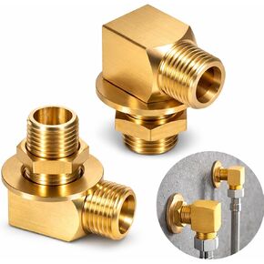 2 PCS B-0230-K Wall Mount Faucet Installation Kit - for T&S B-0230 Style 1/2‘’ NPT Faucets Replacement Include 2 PCS 1/2" NPT Short Elbows, Nipples, Lock Nuts, Washers - Brass in Kuwait