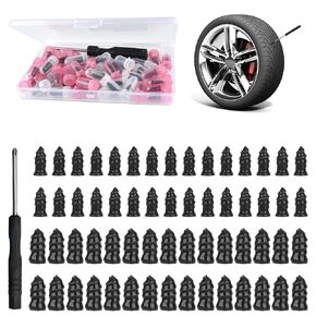 XYHNYO 60PCs Tire Repair Rubber Nail, 2 Sizes Spiral Rubber Nails Vacuum Tire Repair Kits, Screw Plug Fast Tool Self Service for Car, Motorcycle, Truck, Tractor Tire Puncture Repair in Kuwait