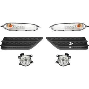 Front Fog Light Assembly Compatible with Honda Pilot 2016 2017 2018 Halogen Light Source Driver Left and Right Passenger Side Fog Lamps with Cover & Turn Signal Lamp (Included Bulbs) HO1038130 in Kuwait