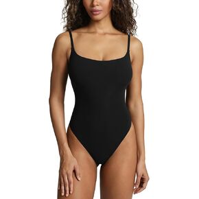 PAVOI ACTIVE Square Neck Cami Bodysuit for Women Adjustable Spaghetti Strap Bodysuit Double Lined Thong - Everyday Essentials in Kuwait