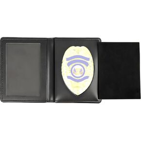 Law Enforcement Badge Holder Wallet, Eagle Shape Badge Holder, Hidden Police Wallet, Shield Wallets (Black Genuine Leather) in Kuwait