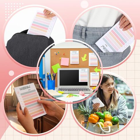 12 Packs to Do List Notepad, 600 Sheets Total – 4x6 Inch Colorful Sticky Notes for Office, Learning Places, Grocery & Daily Tasks – Fun & Practical Memo Pads for Coworkers, Friends, ADHD Organization in Kuwait