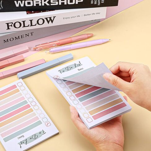 12 Packs to Do List Notepad, 600 Sheets Total – 4x6 Inch Colorful Sticky Notes for Office, Learning Places, Grocery & Daily Tasks – Fun & Practical Memo Pads for Coworkers, Friends, ADHD Organization in Kuwait