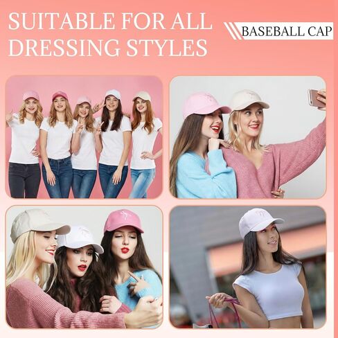 Hercicy 5 قطع قبعة بيسبول على شكل فيونكة للنساء والرجال، لطيفة قابلة للتعديل Y2K Fashion Coquette Bow Hat Trucker Hat Accessories للمشي لمسافات طويلة والسفر والرياضات in Saudi Arabia