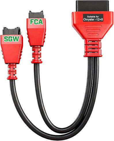 Autel Original OBD2 12+8 Adapter for Chrysler, OBD II Bypass Cable Gateway Protocol, Security Bypass 12 8 Connector Universal for FCA SGW Car, Fit for All Scanner MK808S MX808S MX900 MS906 Pro MS908S in Saudi Arabia