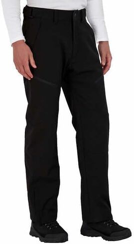 Gerry Men's Stretch Snow Pants, Waterproof, Fleece Lined, Adjustable Waist, Articulated Knees, Secure Zip Pockets, Black (Black, XX-Large) in Saudi Arabia