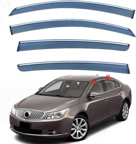 BODHIS Rain Guards for Buick Lacrosse 2009-2015 Car Accessories Rain Guards Side Window, Deflector Vent Window Visors in Kuwait