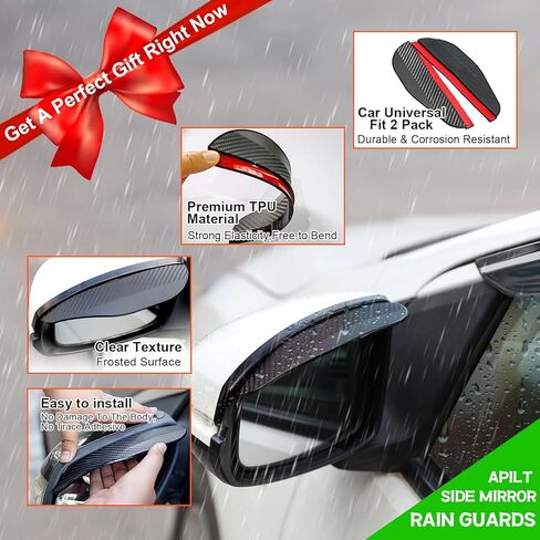 واقيات نافذة خارجية مثبتة على المطر لسيارة تويوتا كامري 2018-2024، منحرفة لتهوية الرياح كاملة الحجم، ملحقات السيارة، دخان داكن، مجموعة مكونة من 4 قطع مع خطوات أطول ومقاومة للماء in Kuwait